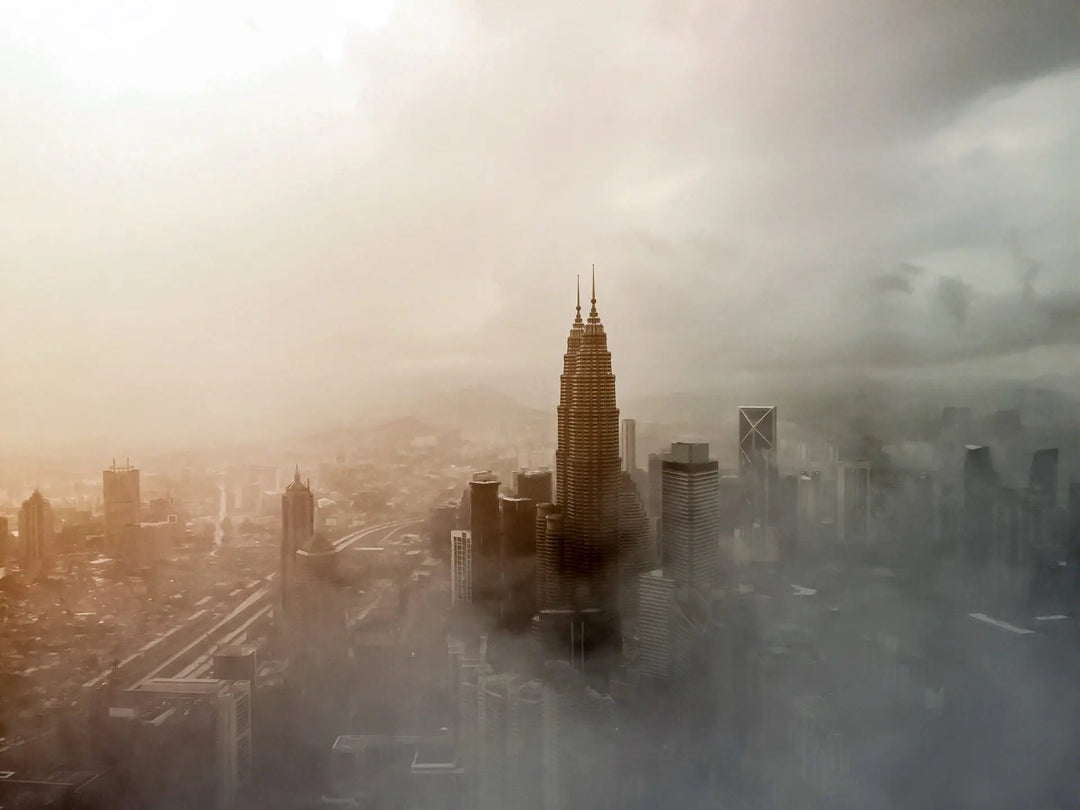 Villes où la pollution de l'air est visible et nuit à la santé.