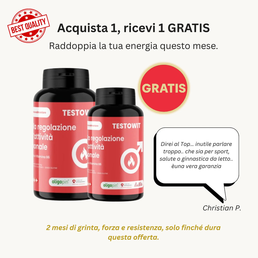 TESTOWIT - Régulation hormonale 120 cps - 2x1 - ORBIS Lifestyle