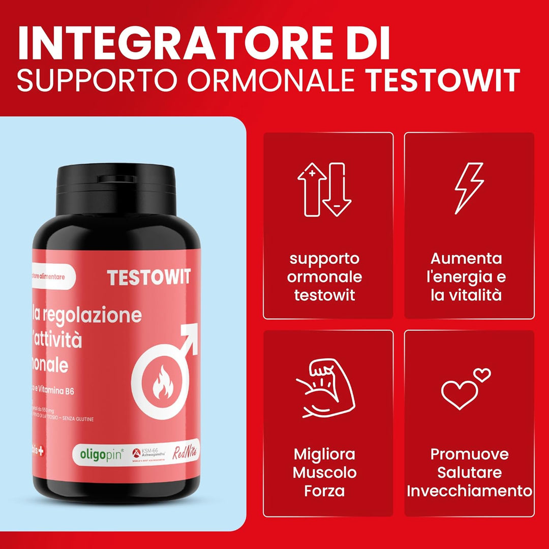TESTOWIT - Régulation hormonale 120 cps - 2x1 - ORBIS Lifestyle