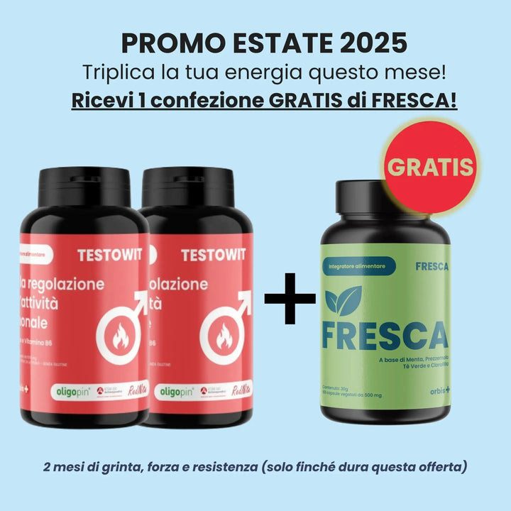 TESTOWIT - Hormone Regulation 120 cps - Supplément FRAIS GRATUIT PROMO ! ORBIS Lifestyle