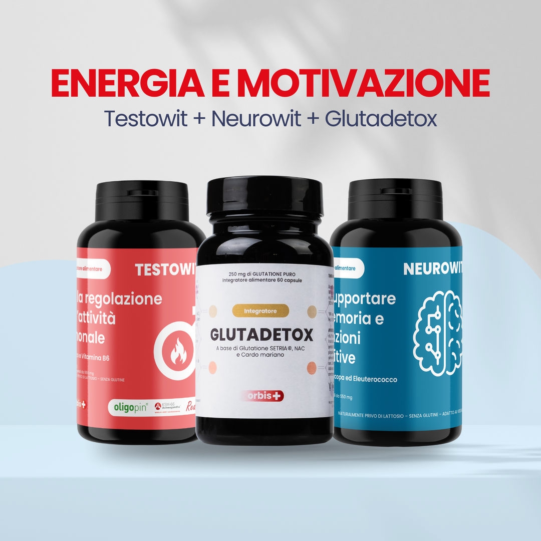 ⚡ ENERGIE ET MOTIVATION : 2x TESTOWIT + 2x NEUROWIT + 2x GLUTADETOX - ORBIS Lifestyle