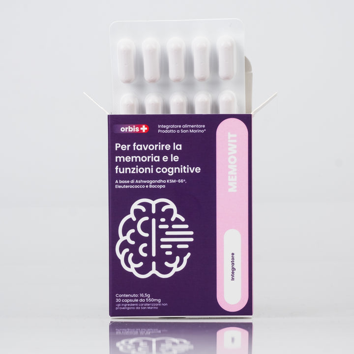 MEMOWIT - Ashwagandha KSM-66® et Vitamine B12 (30 gélules) - ORBIS Lifestyle