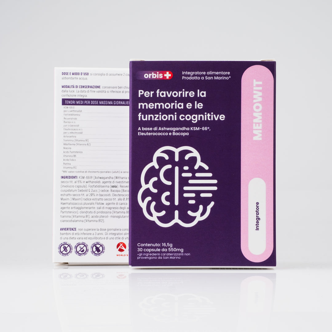 MEMOWIT - Ashwagandha KSM-66® et Vitamine B12 (30 gélules) - ORBIS Lifestyle